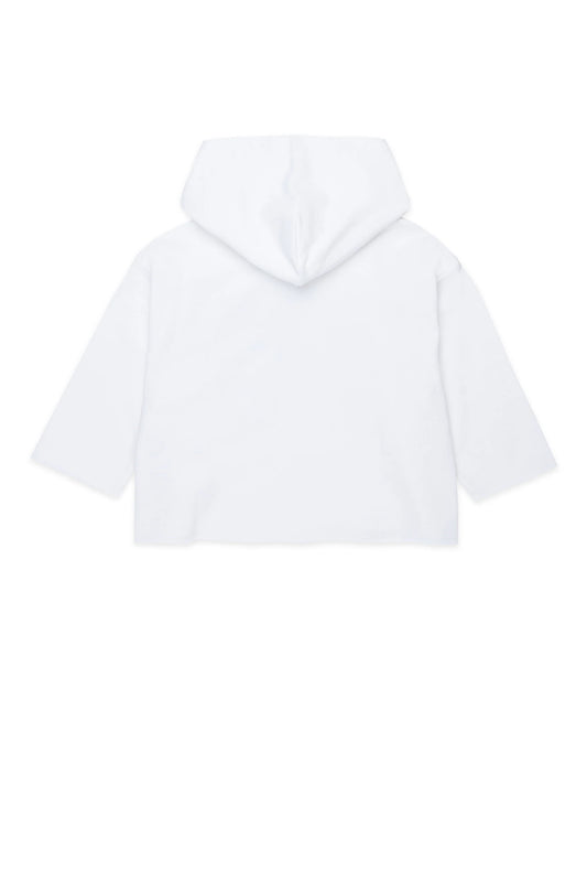 MM6 Felpa hoodie bianca con logo