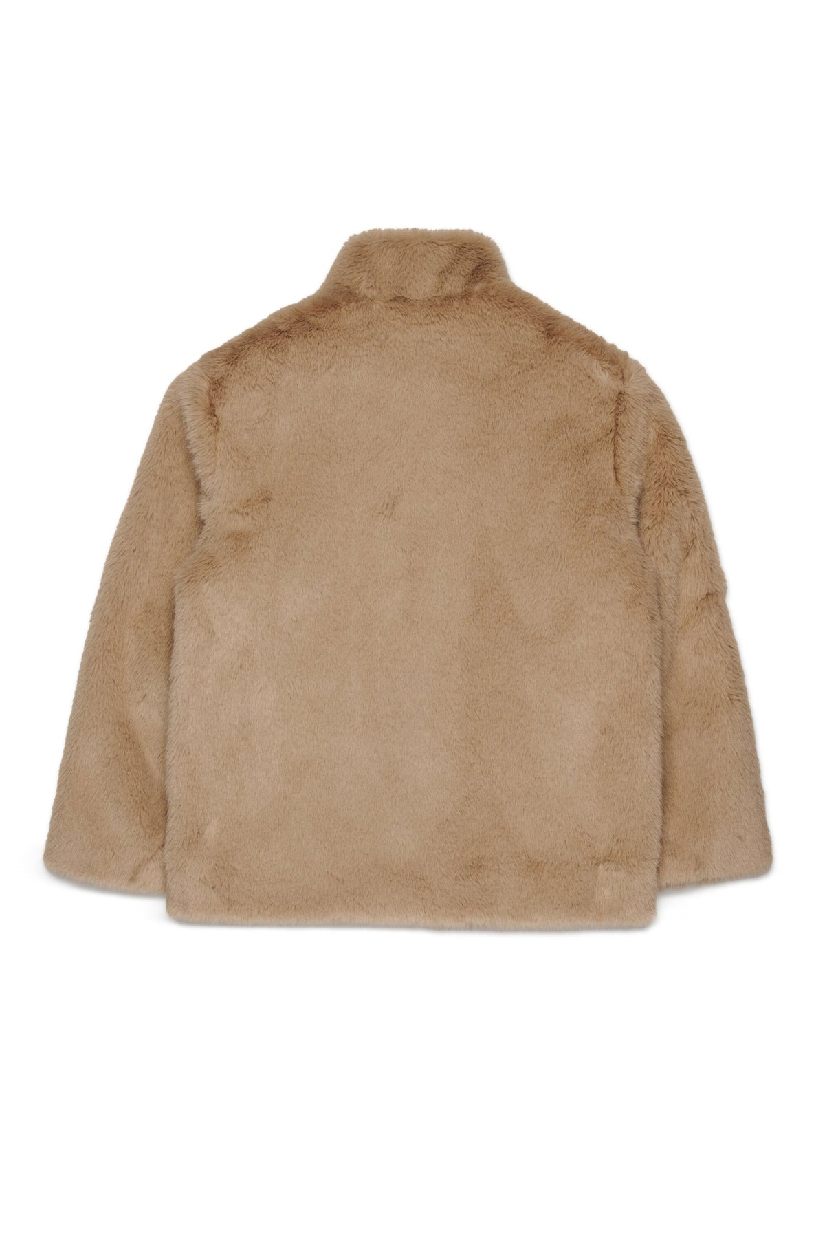 MM6 for Kids Giacca in pelliccia sintetica miele con logo