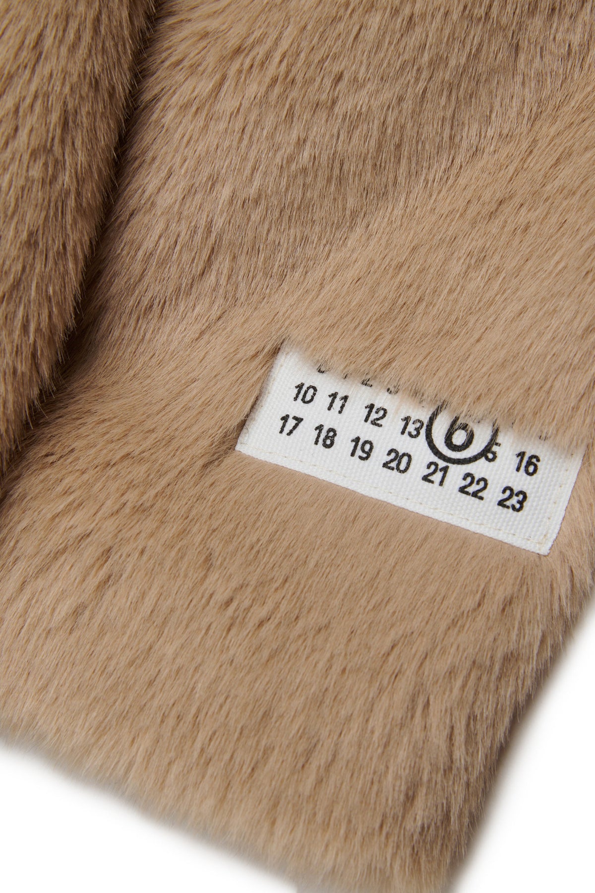 MM6 for Kids Giacca in pelliccia sintetica miele con logo