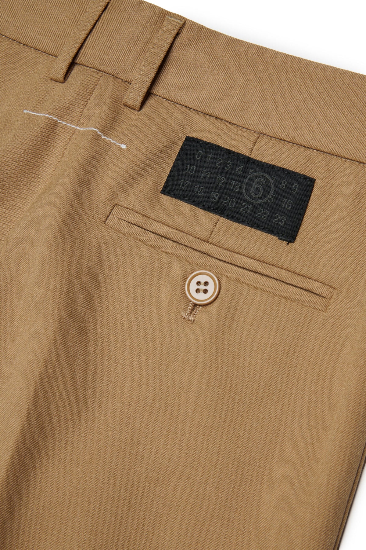 MM6 for Kids Pantalone formale cammello con logo
