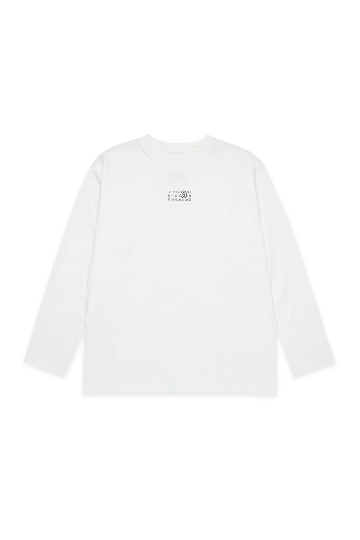 MM6 for Kids T-shirt bianca manica lunga con logo