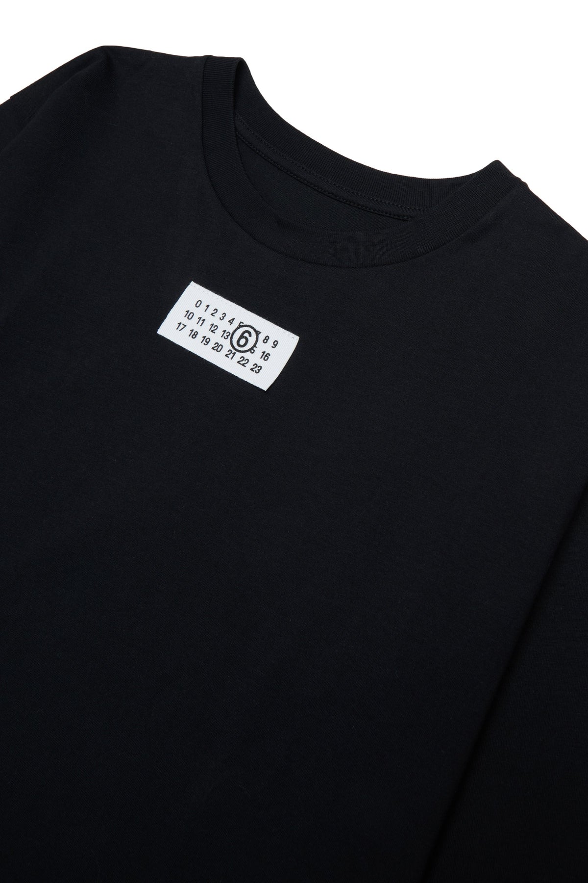 MM6 for Kids T-shirt nera manica lunga con logo