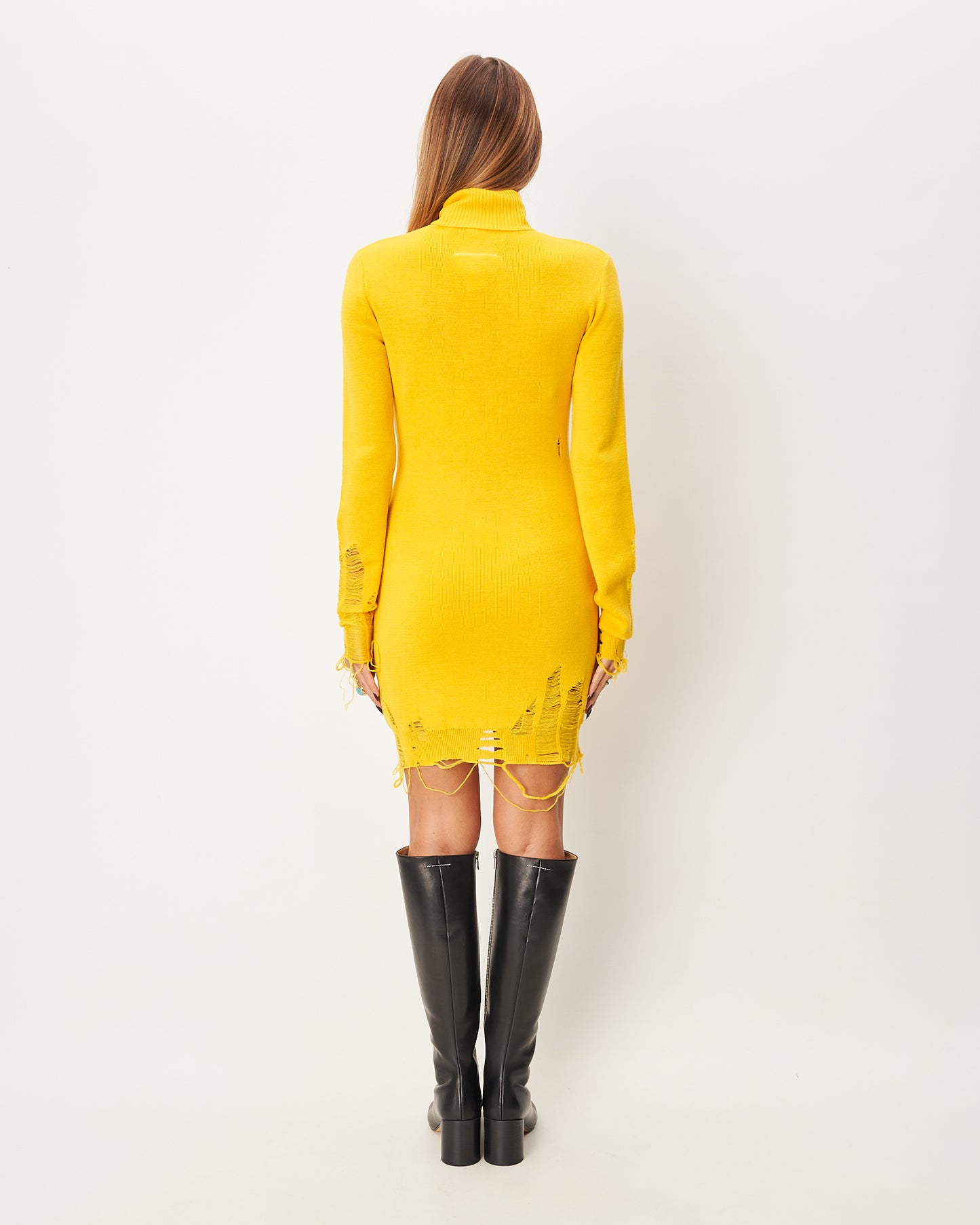 MM6 Margiela abito giallo in tricot