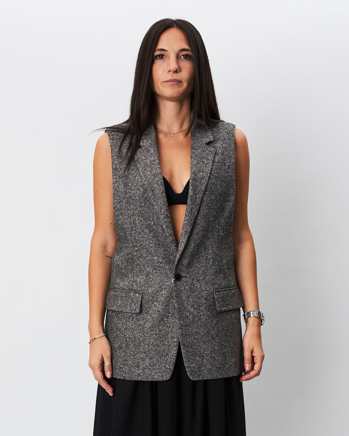 MM6 Margiela gilet spinato grigio