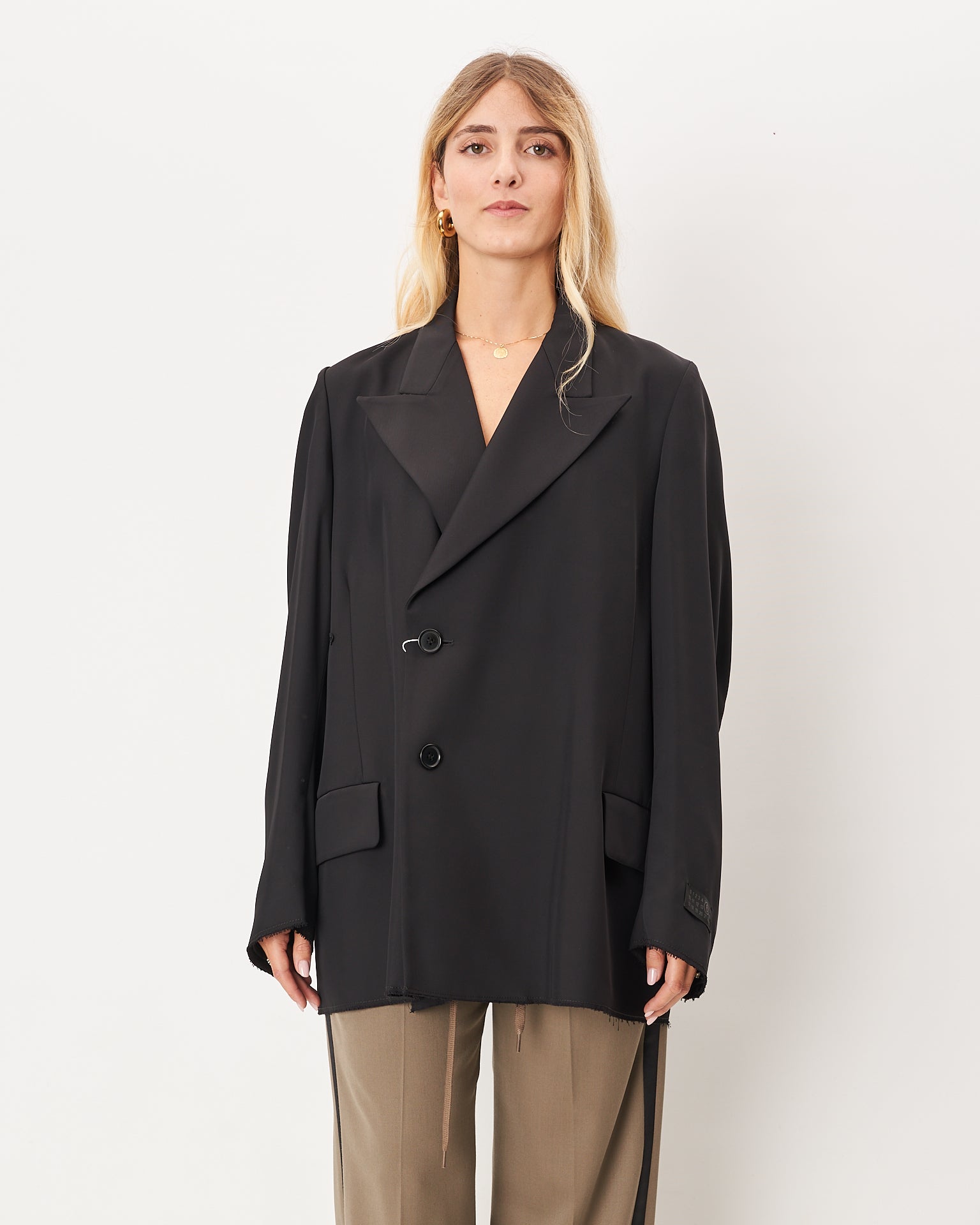 MM6 Margiela blazer doppio petto con doppia allacciatura