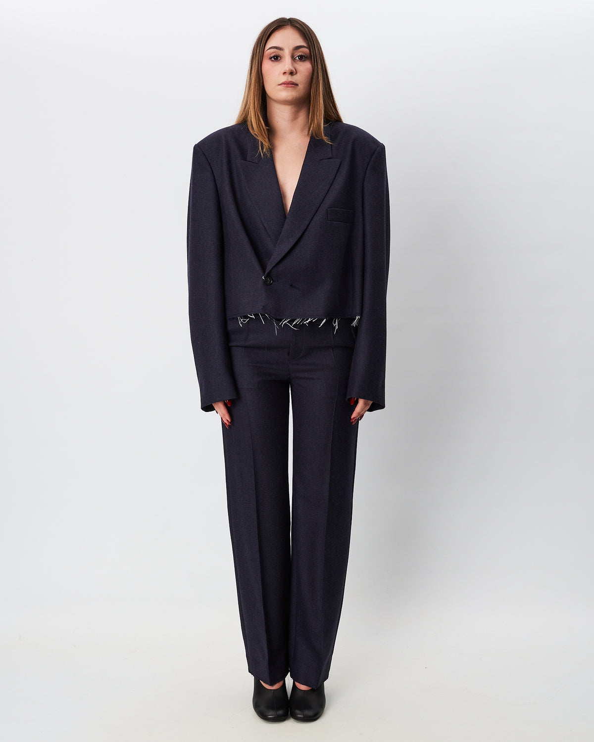 MM6 Margiela blazer cropped taglio vivo