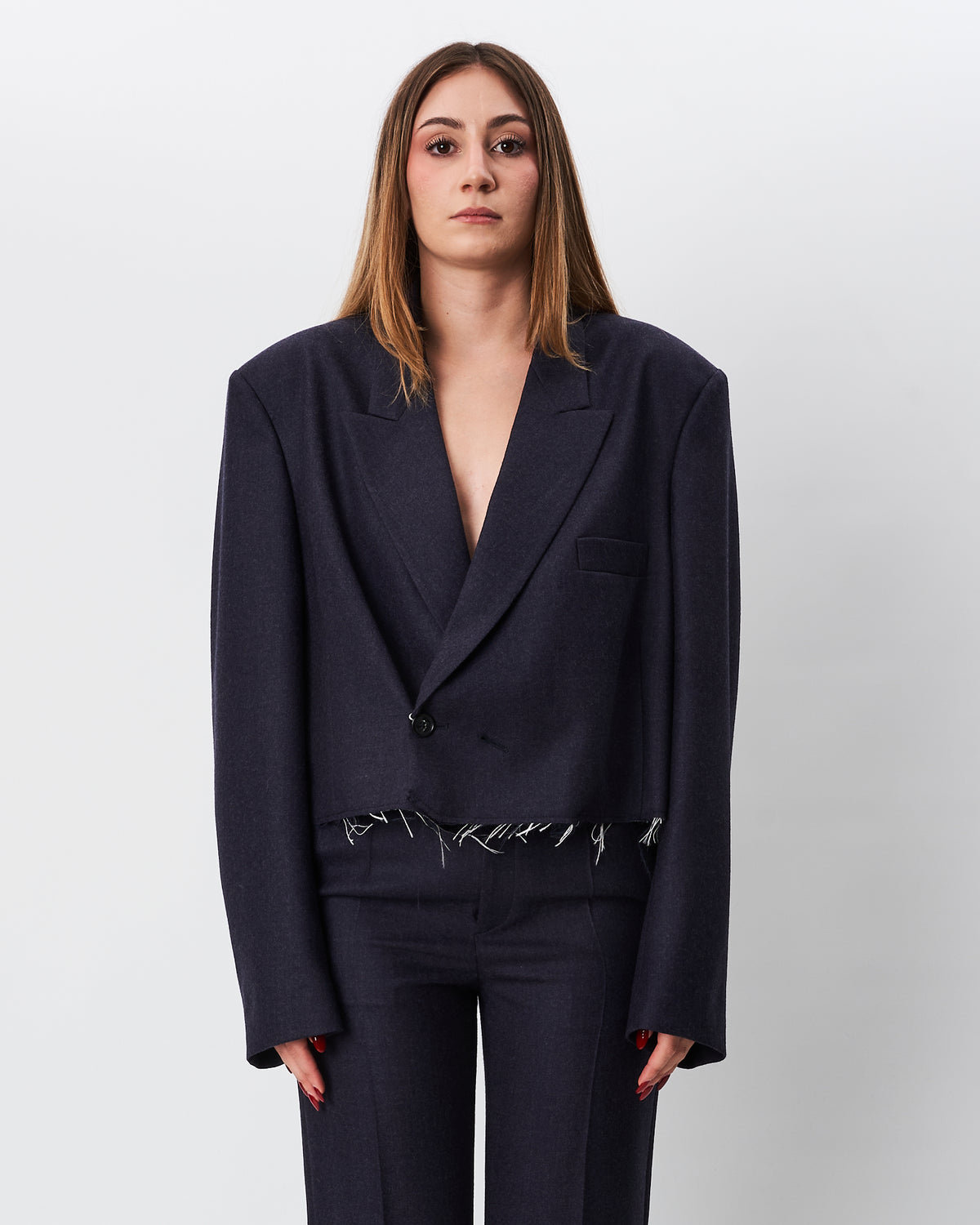 MM6 Margiela blazer cropped taglio vivo