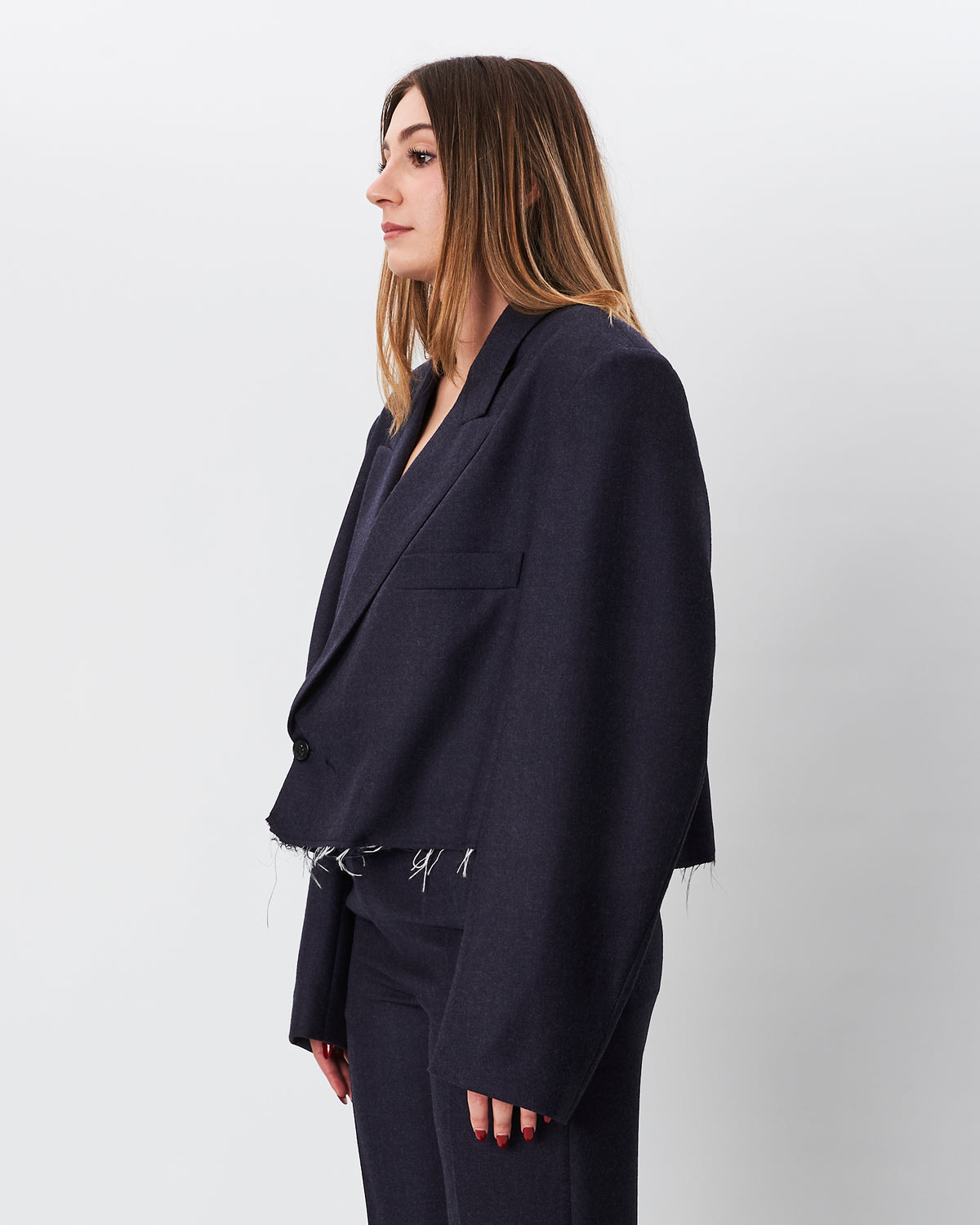 MM6 Margiela blazer cropped taglio vivo