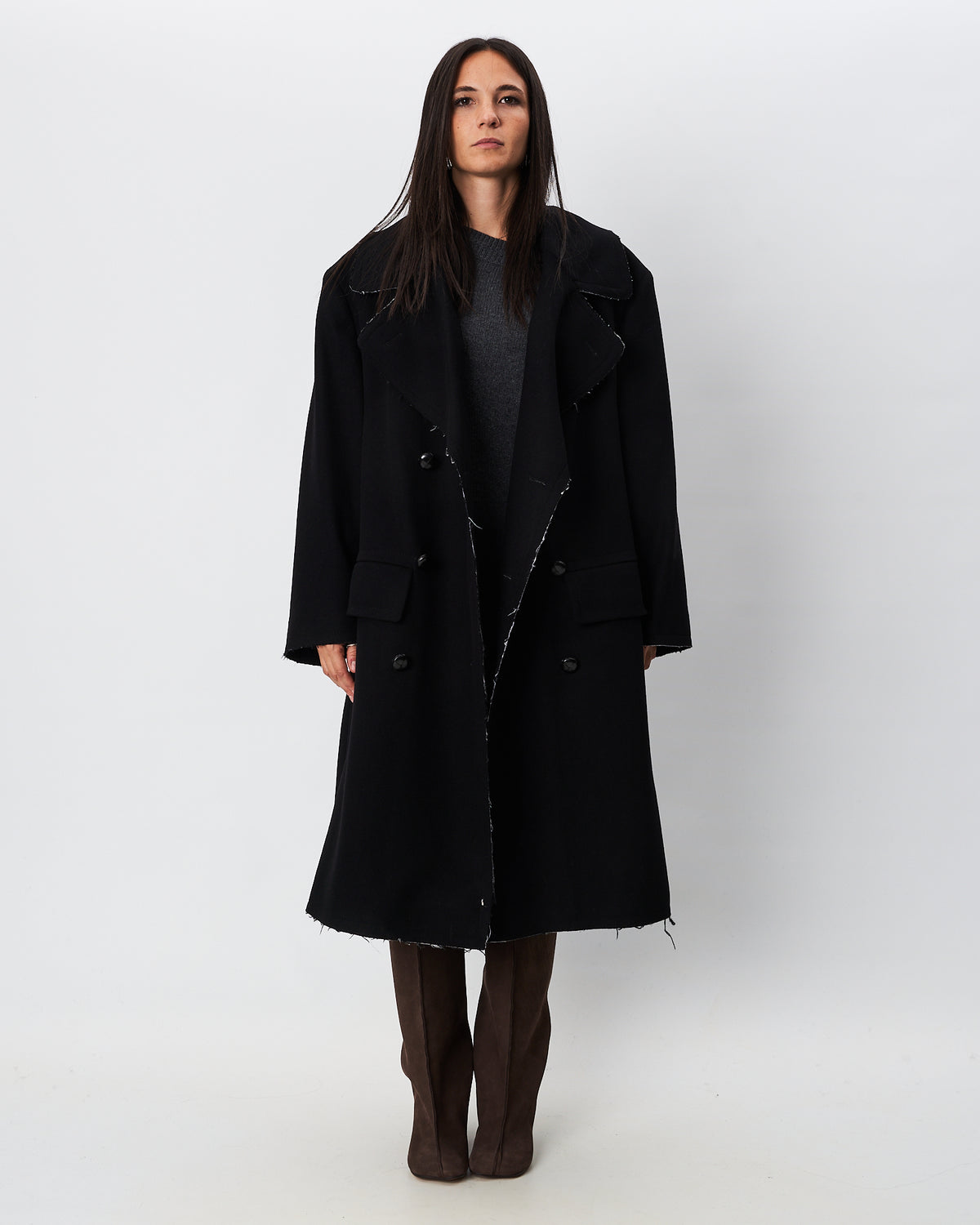 MM6 Margiela cappotto nero over