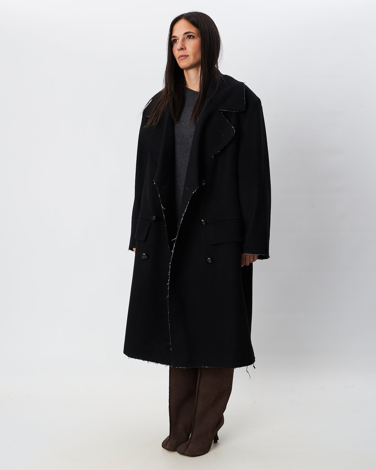 MM6 Margiela cappotto nero over