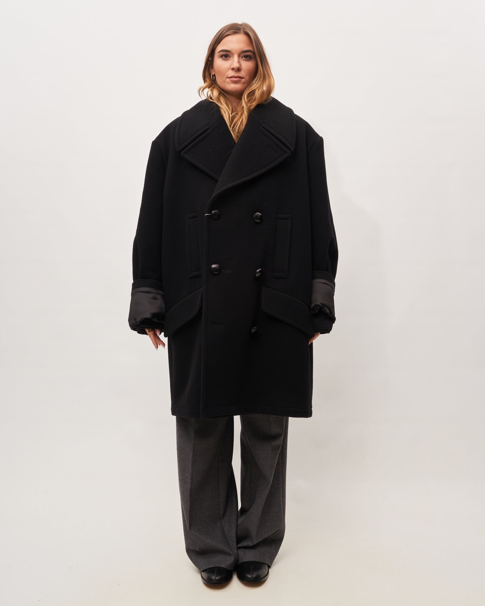 MM6 Margiela cappotto nero over