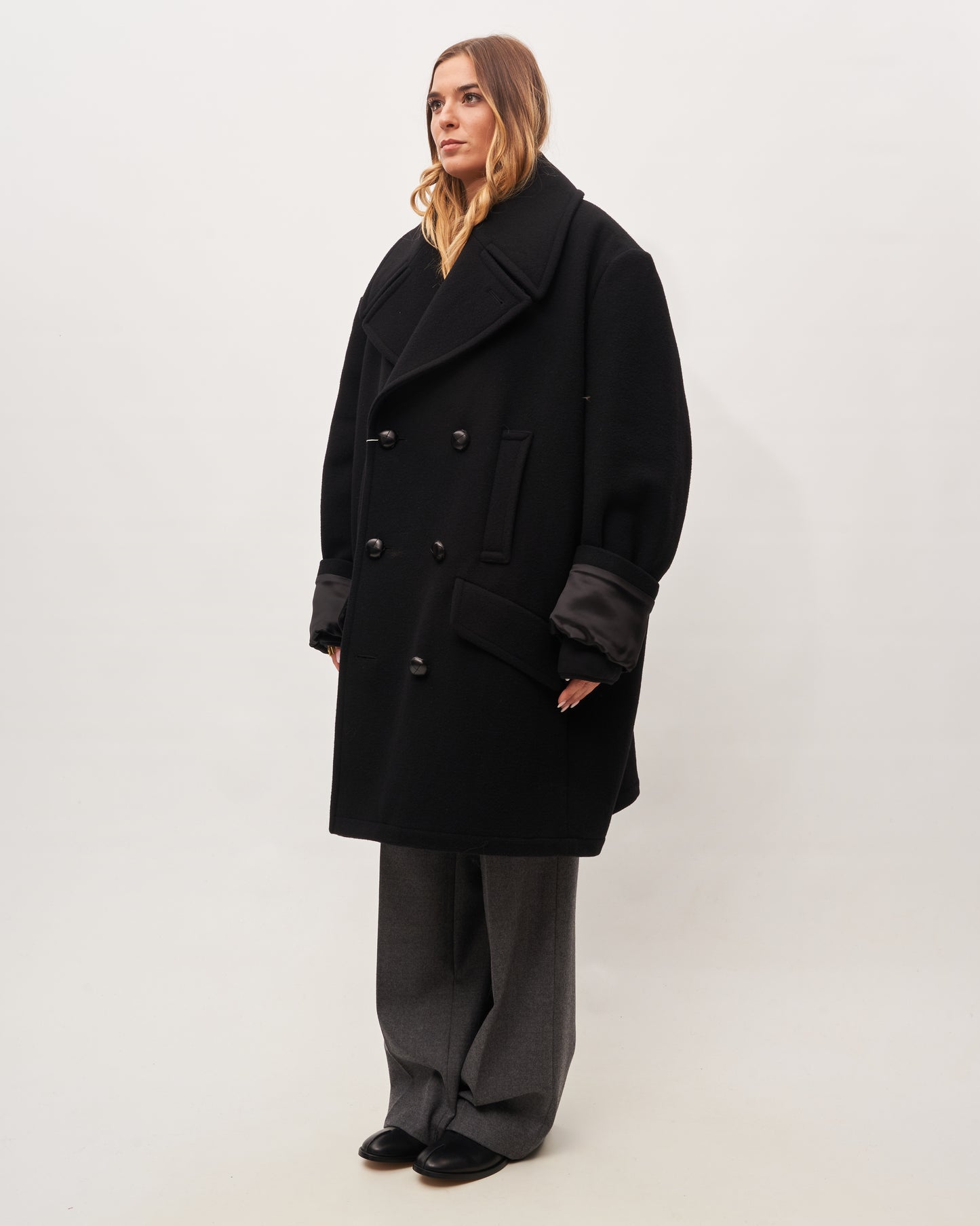 MM6 Margiela cappotto nero over