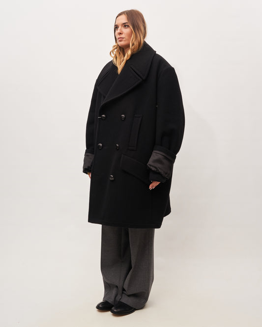 MM6 Margiela cappotto nero over