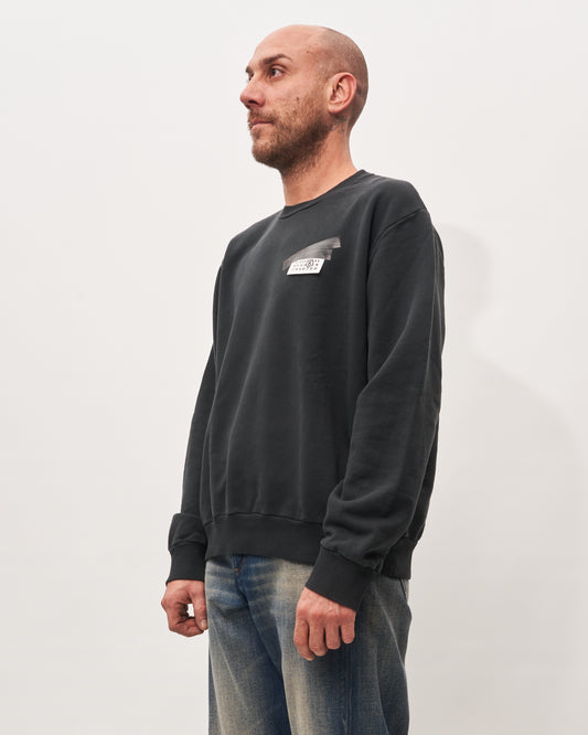 MM6 Margiela Felpa Nera Porta Logo