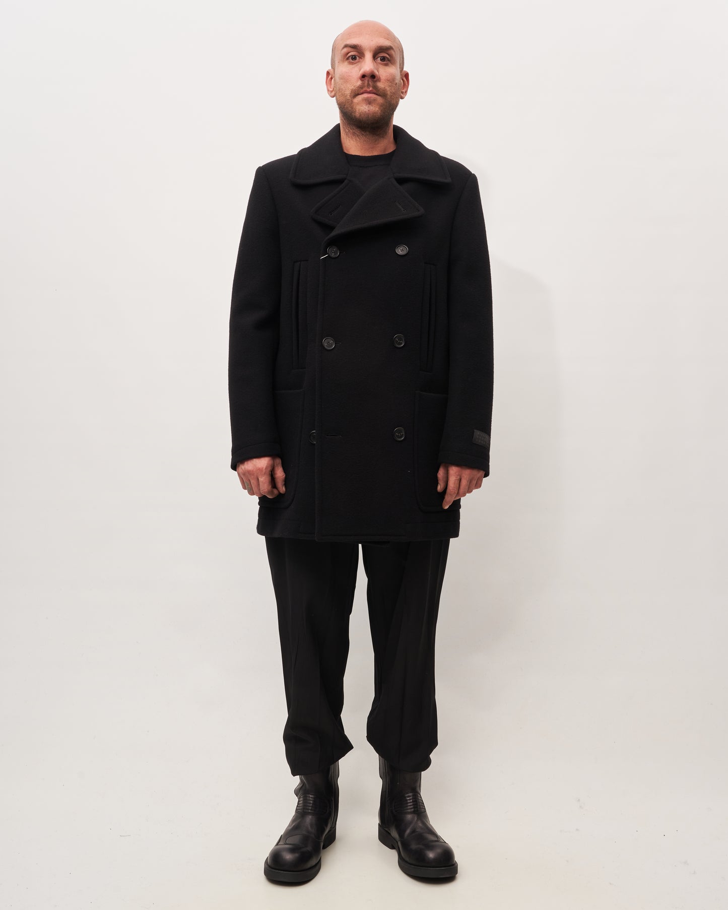 MM6 Margiela black pea coat
