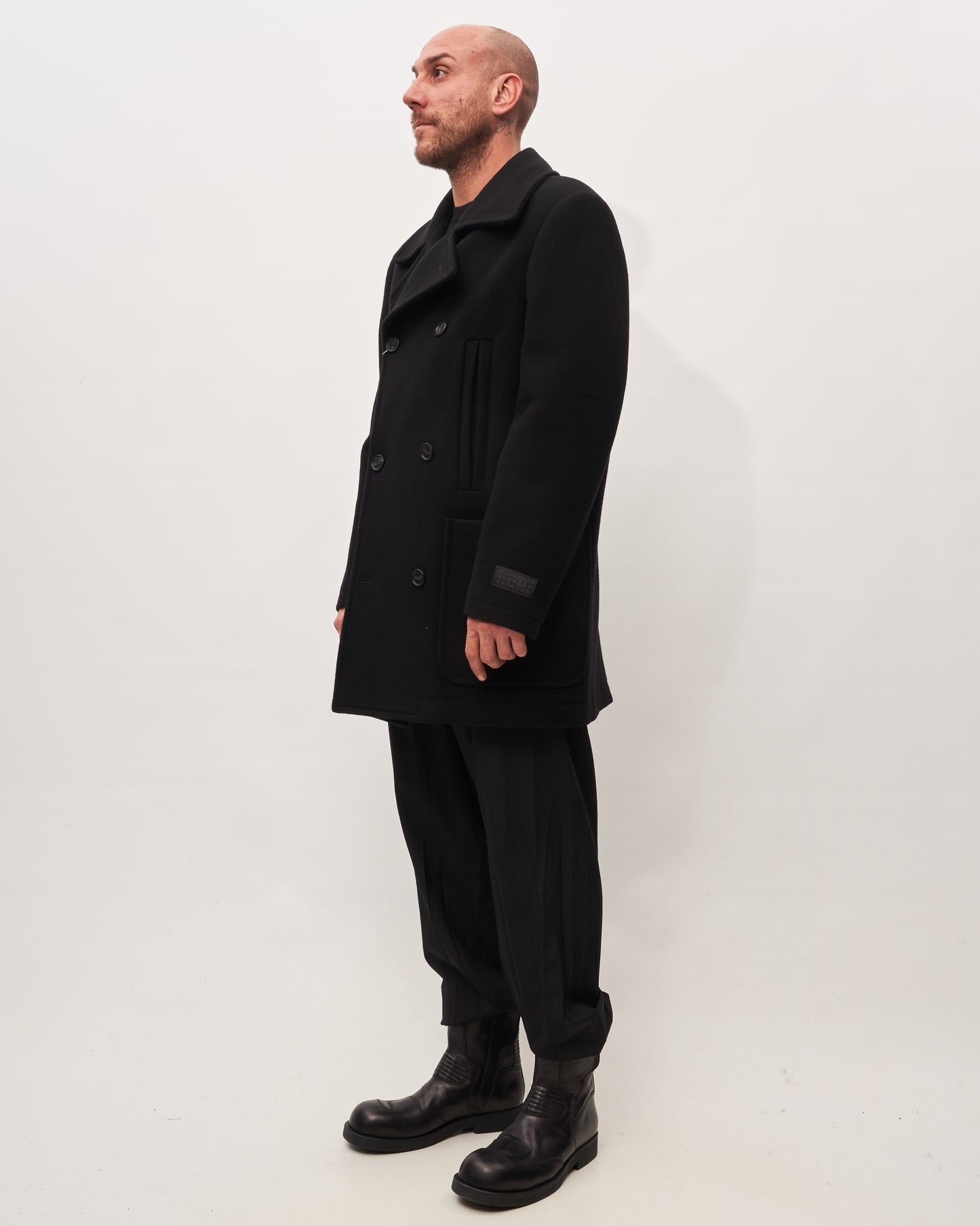 MM6 Margiela black pea coat