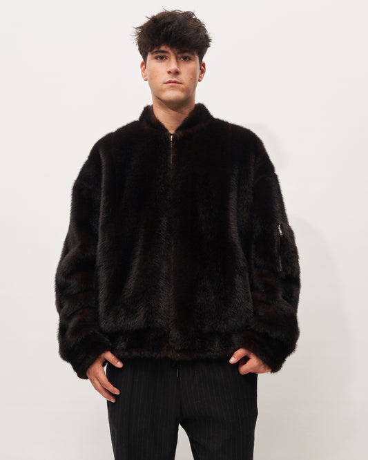 MM6 Margiela pelliccia fake cacao Uomo