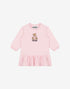 MOSCHINO Abito rosa in felpa con Teddy Bear