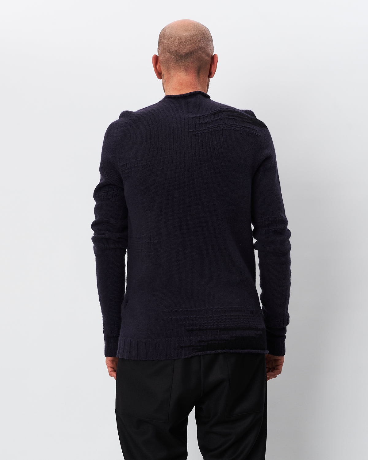 MD75 maglia blu collo in piedi
