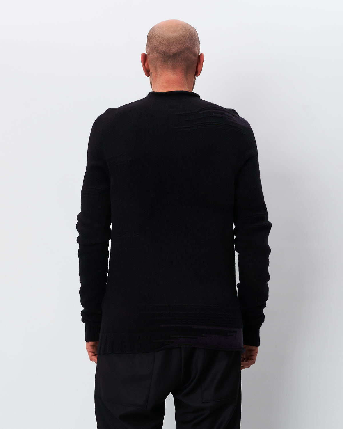 MD75 maglia nera collo in piedi