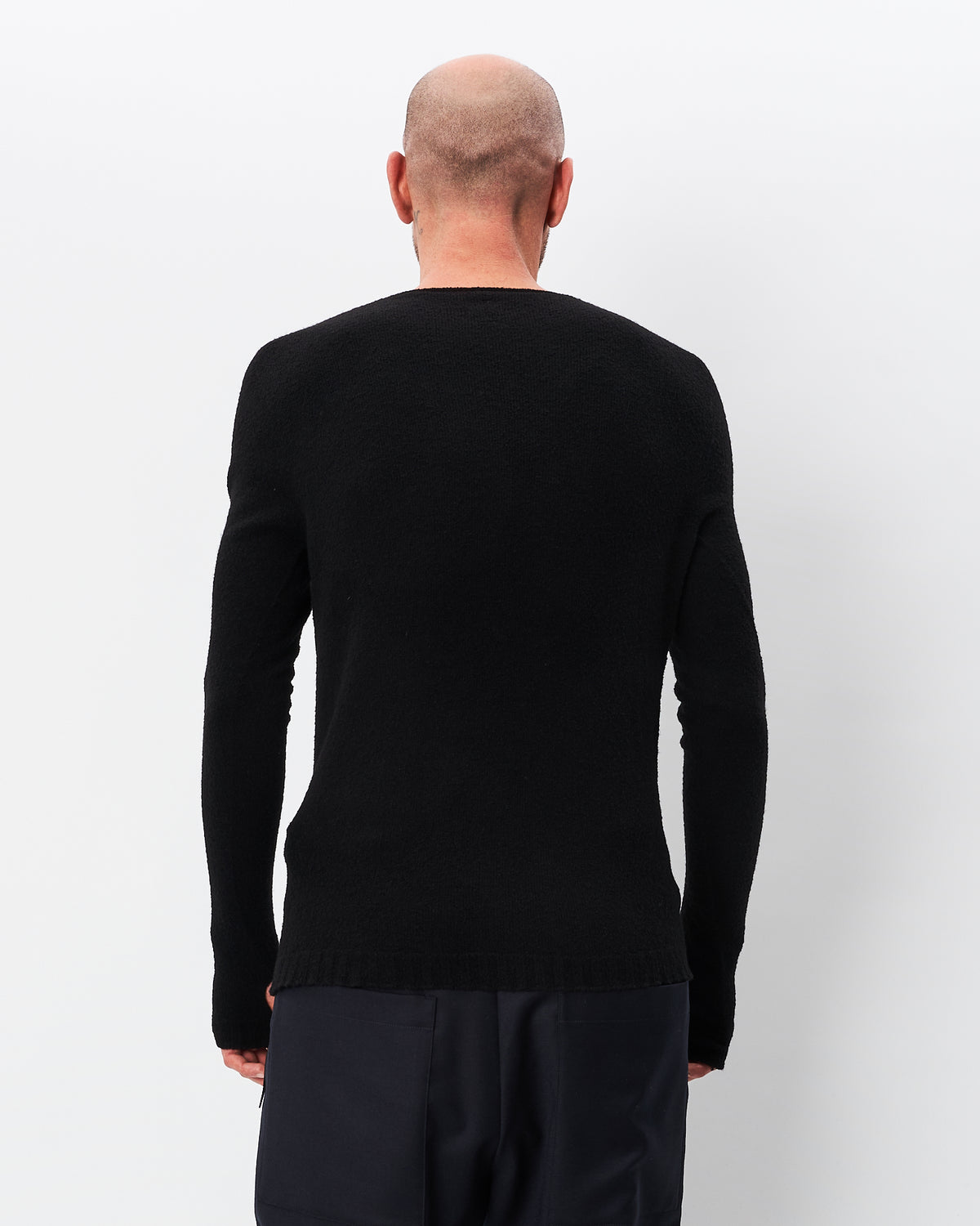 MD75 maglia pulita nera lana/seta