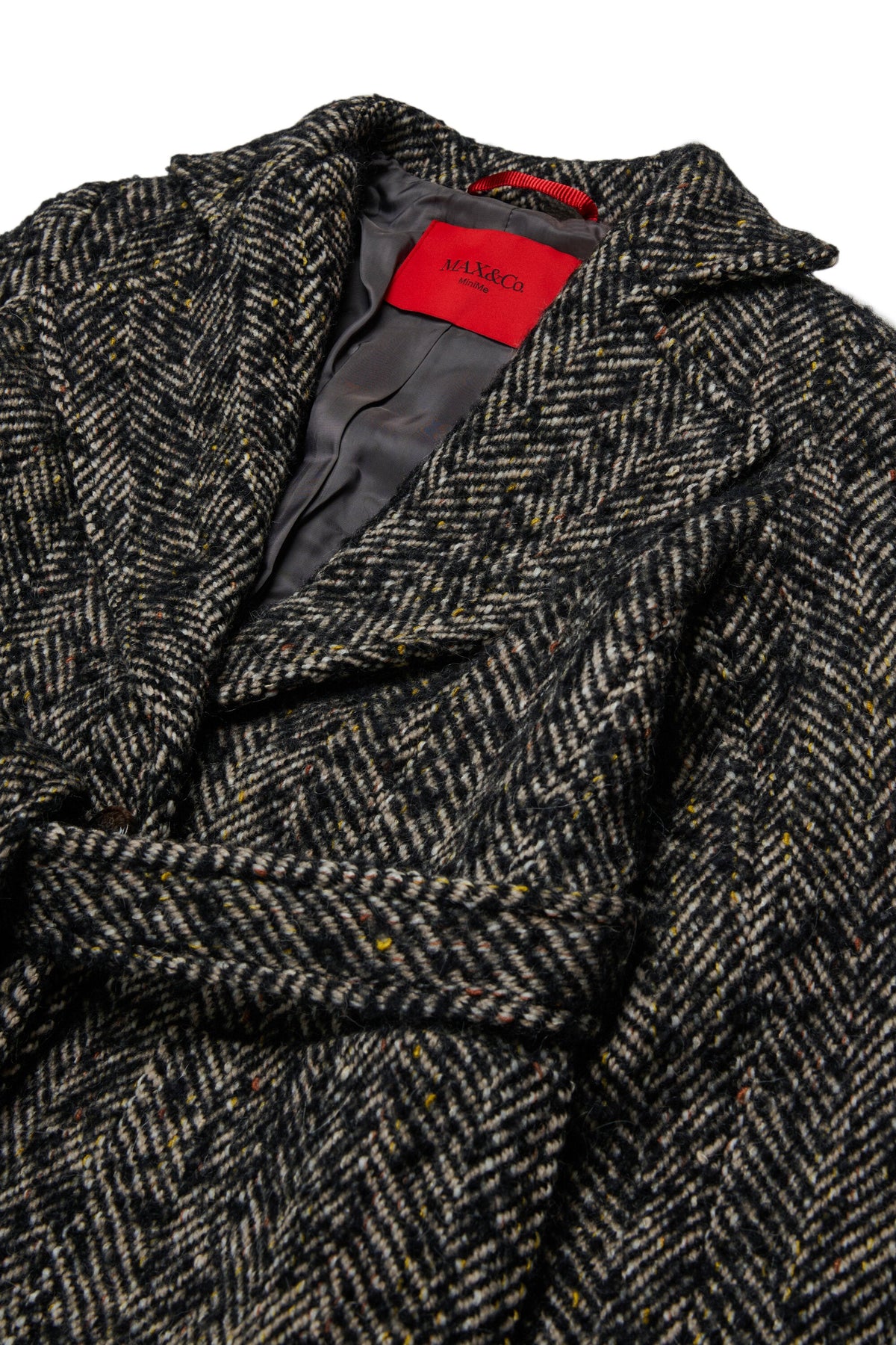 MAX&Co. Cappotto lungo spinato con cintura