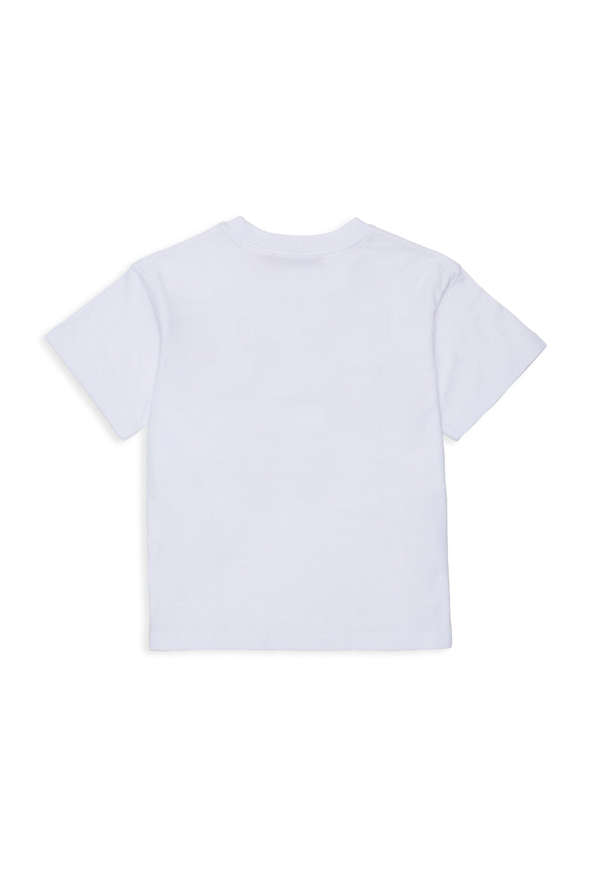 MAX&Co. T-shirt bianca con logo rosso e nero
