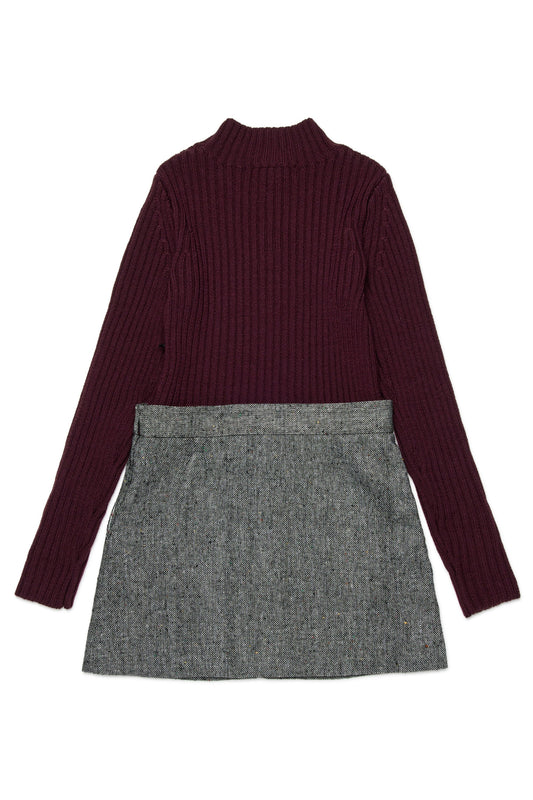 MAX&Co. Abito mini in maglia e tweed