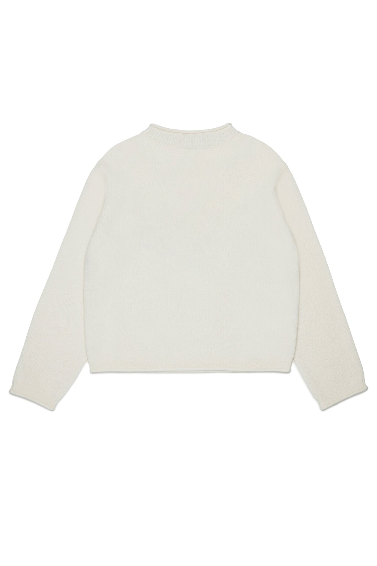 MAX&Co. Maglione latte con logo grande blu