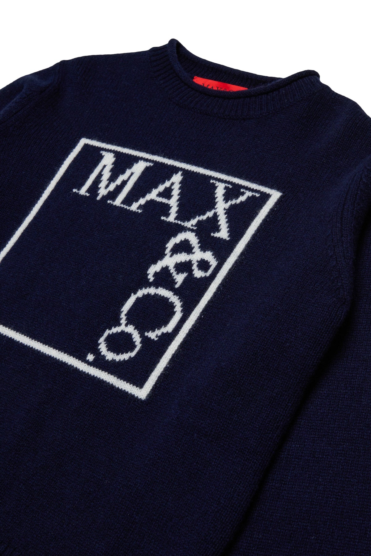 MAX&Co. Maglione blu con logo latte