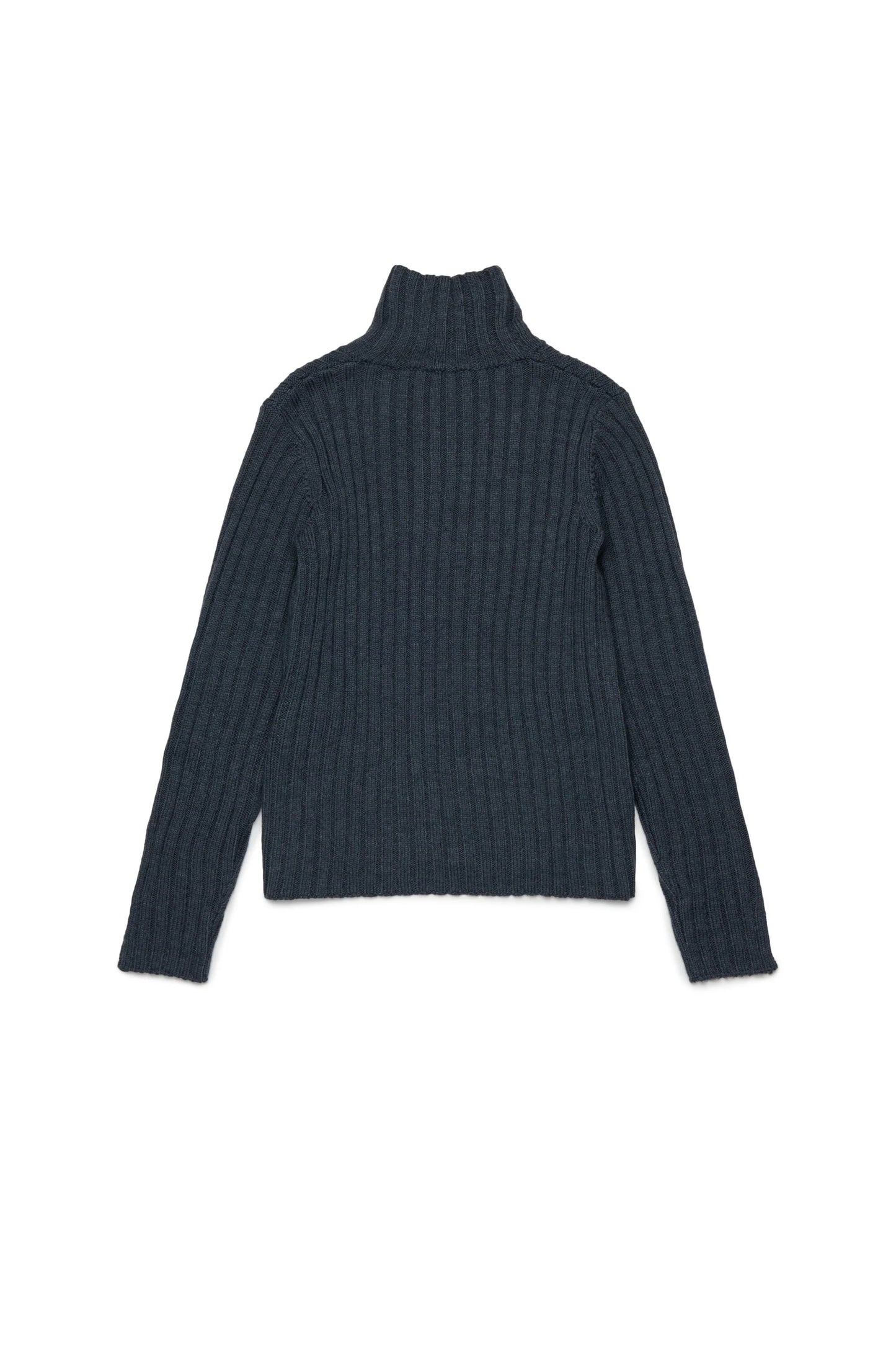 MAX&Co. Cardigan collo alto in misto lana a coste