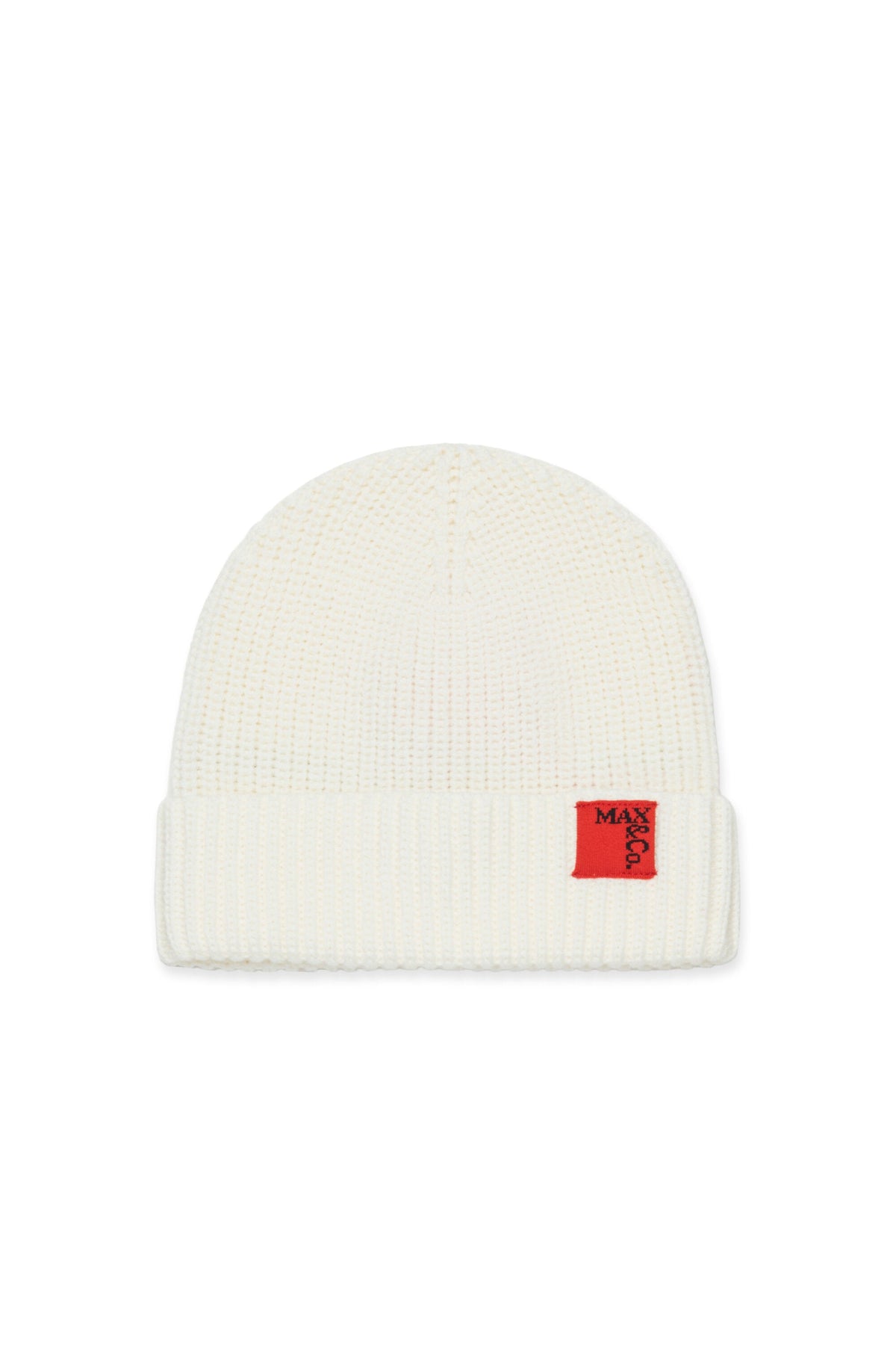 MAX&Co. Berretto latte in misto lana con patch logo