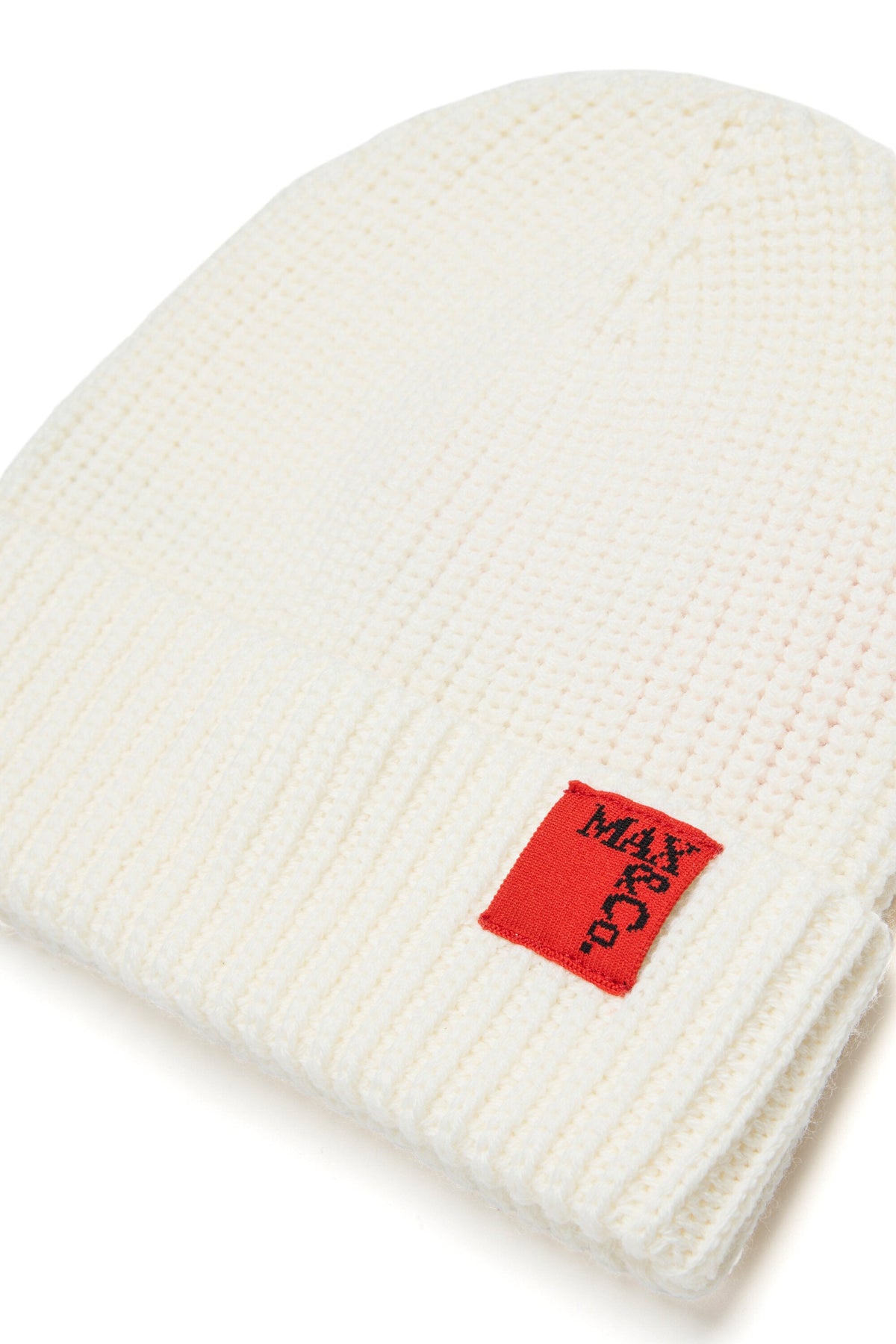 MAX&Co. Berretto latte in misto lana con patch logo