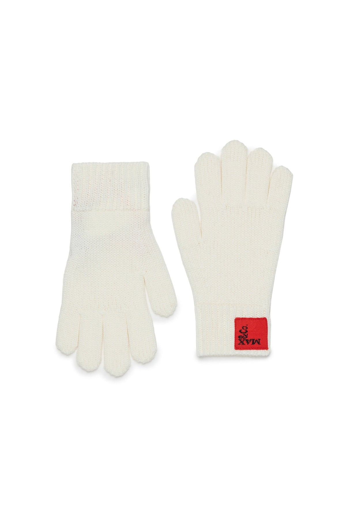 MAX&Co. Guanti latte in misto lana con patch logo