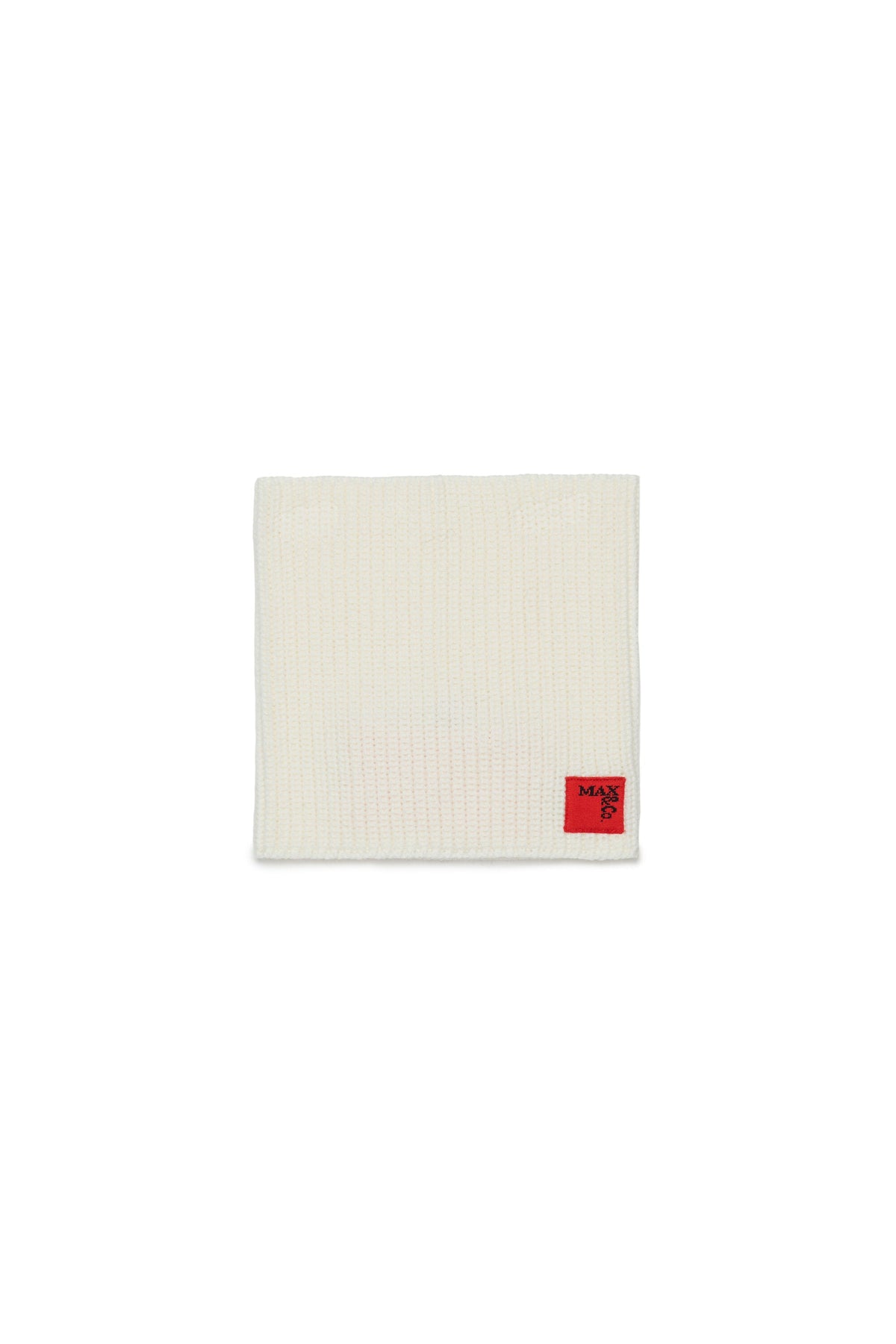 MAX&Co. Scaldacollo latte in misto lana con patch logo