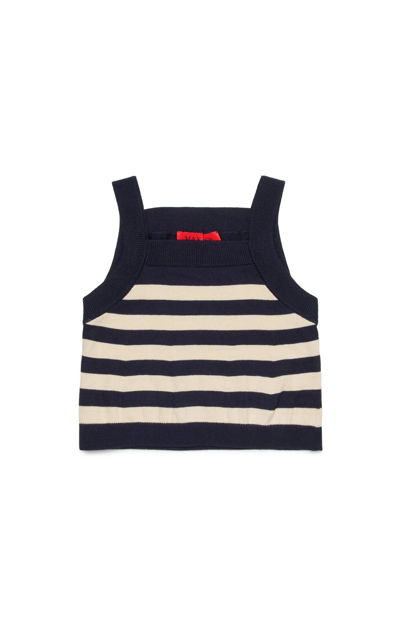 MAX&Co. Top a righe in maglia con logo