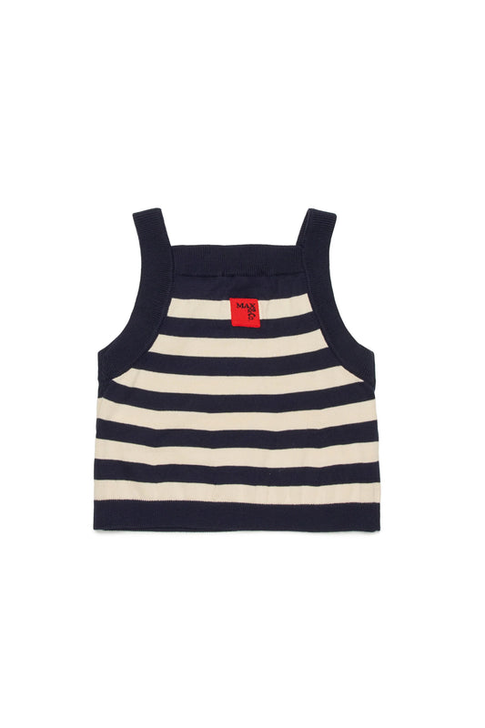 MAX&Co. Top a righe in maglia con logo