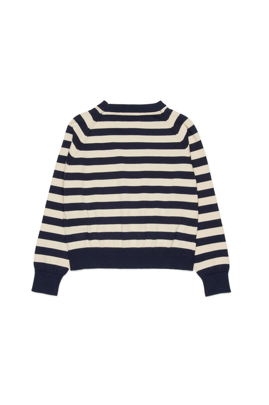 MAX&Co. Pullover girocollo a righe con logo