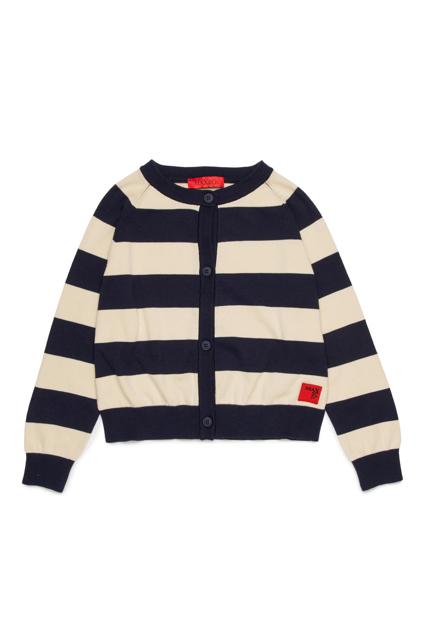 MAX&Co. Cardigan a righe con logo