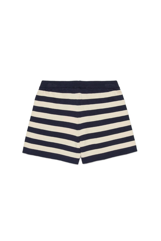 MAX&Co. Shorts in maglia a righe con logo