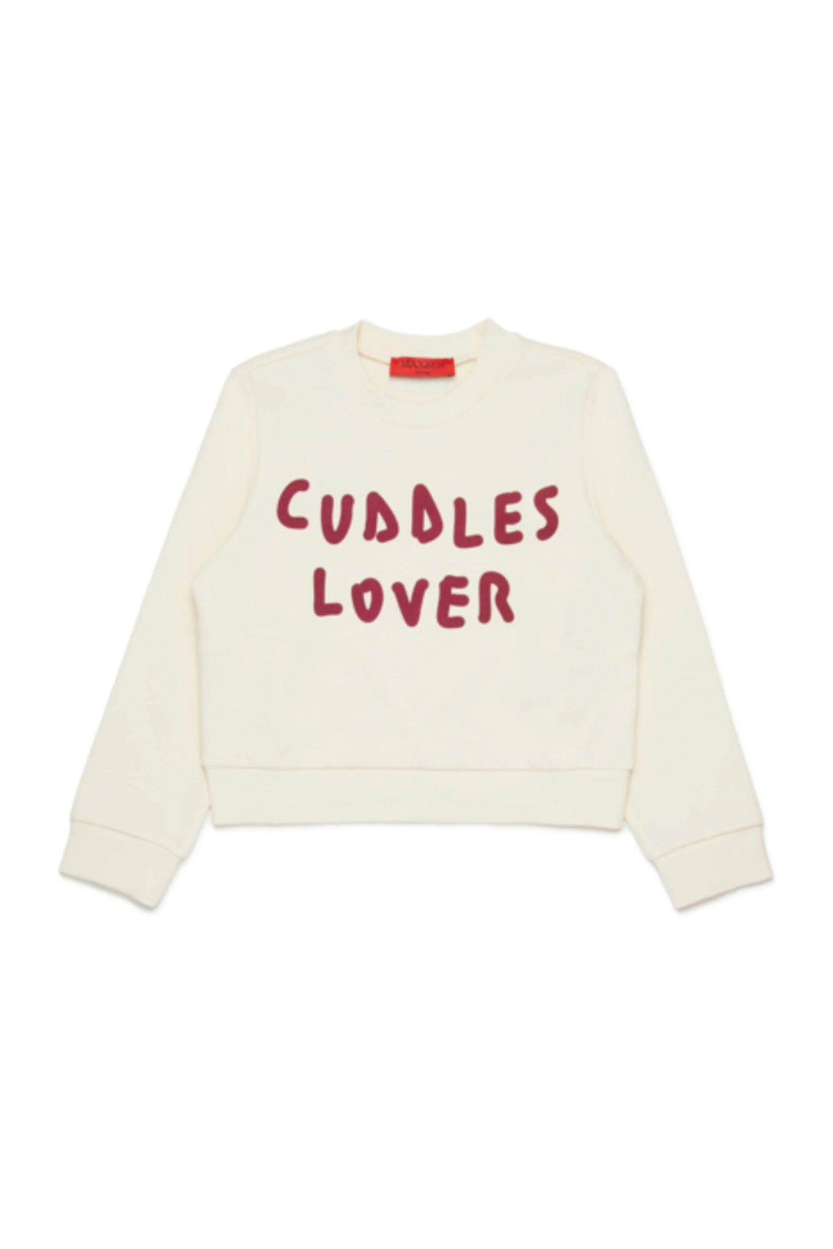 MAX&Co. Felpa latte girocollo con logo