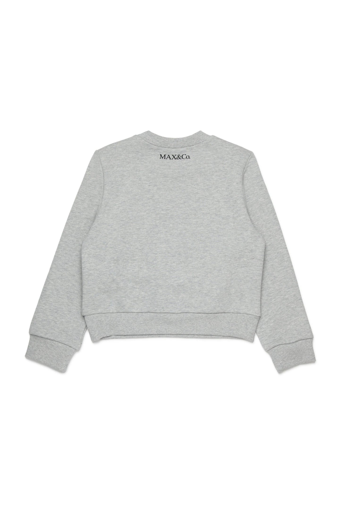 MAX&Co. Felpa grigia girocollo con logo