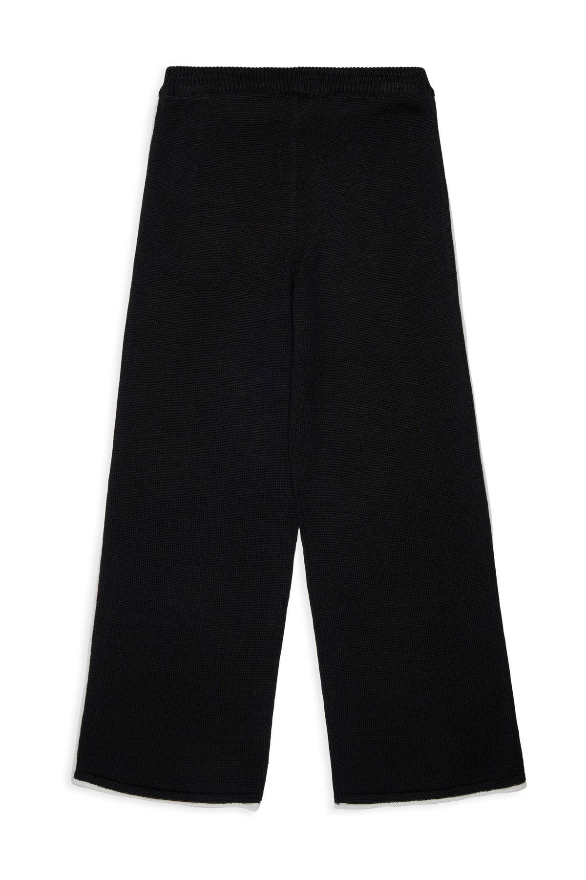 MAX&Co. Pantalone nero in maglia con profili latte
