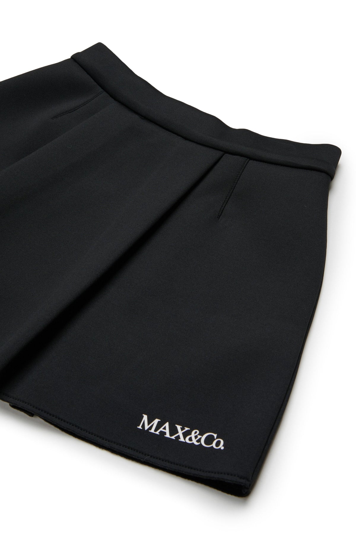 MAX&Co. Minigonna nera in scuba con logo