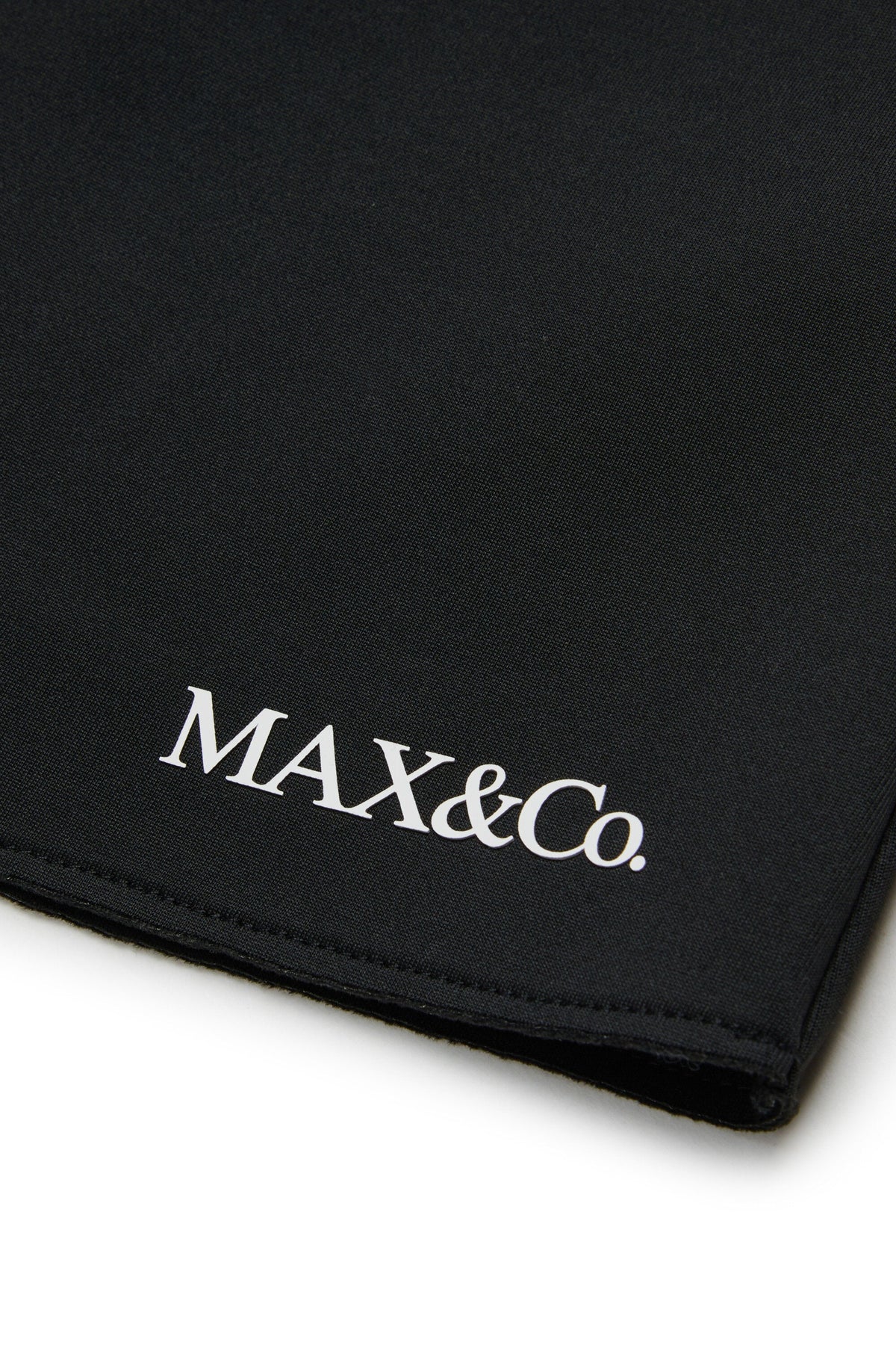 MAX&Co. Minigonna nera in scuba con logo