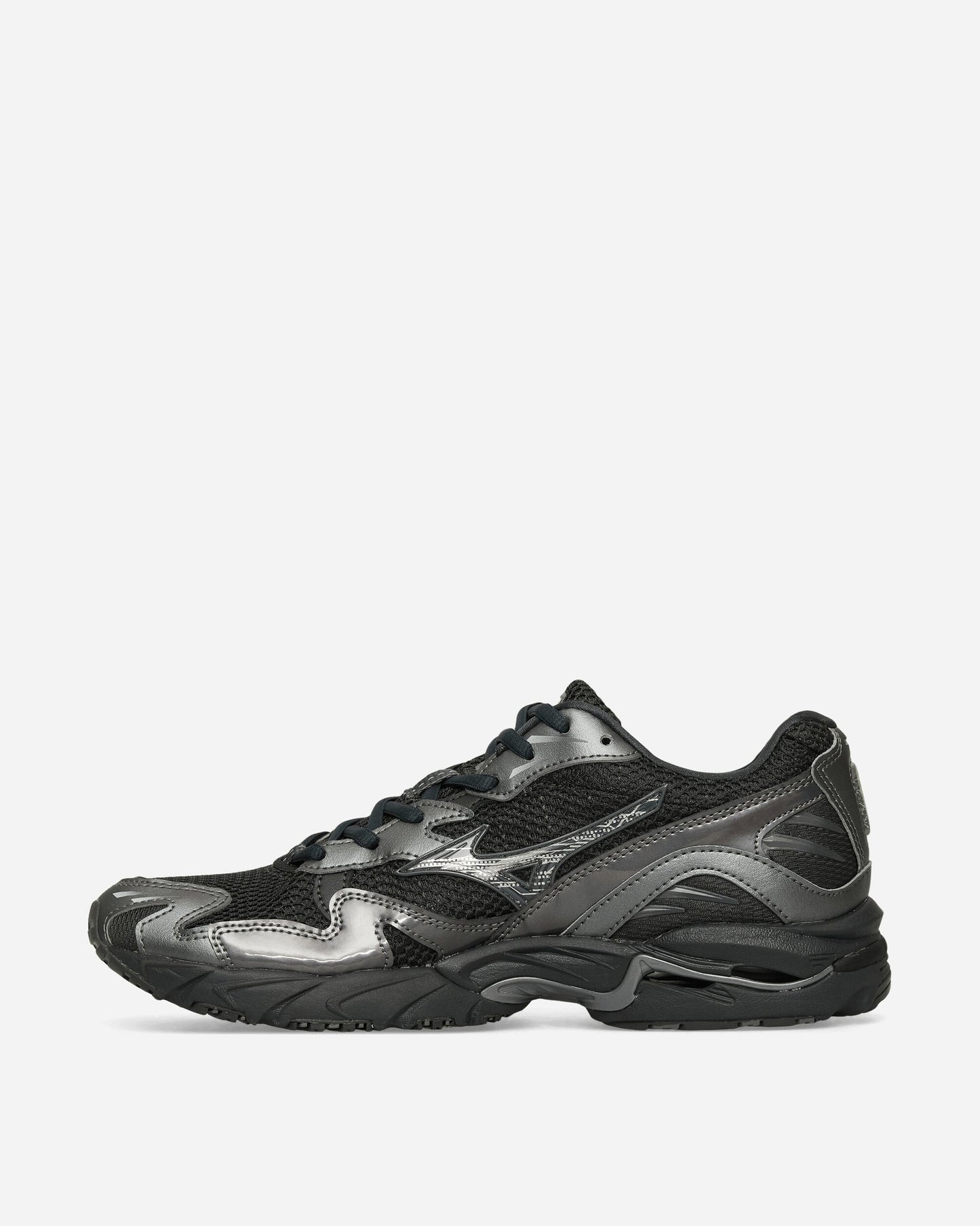 Mizuno Wave Rider 10 nera con innesti antracite