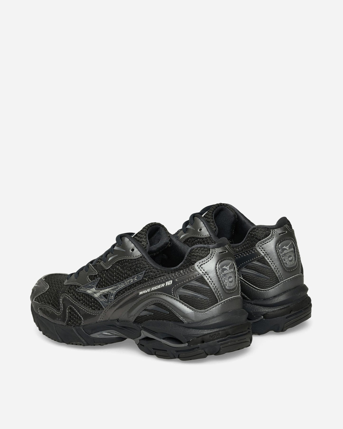 Mizuno Wave Rider 10 nera con innesti antracite