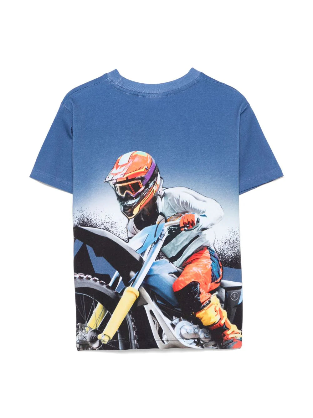 Molo t-shirt blu stampa moto cross