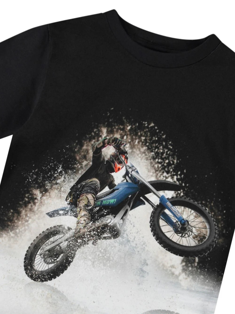 Molo t-shirt nera stampa motocross
