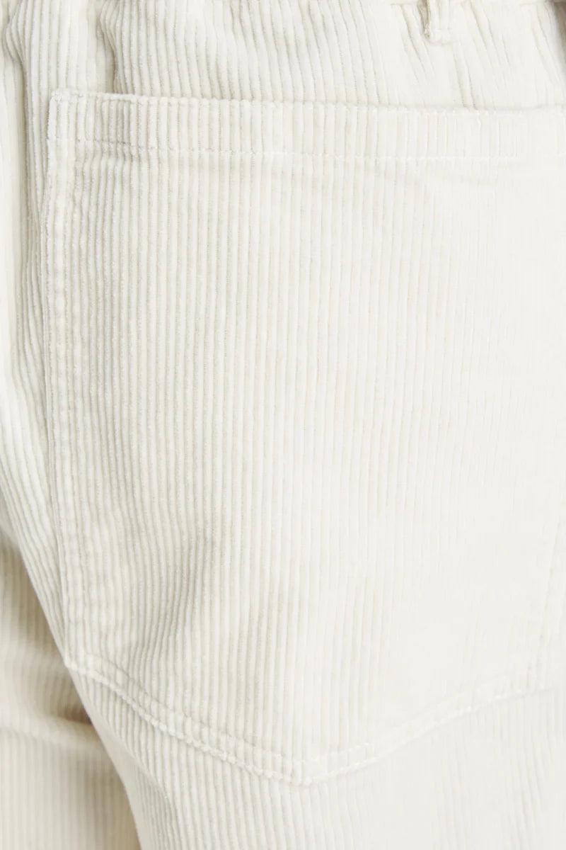 Barena pantalone latte in velluto a coste